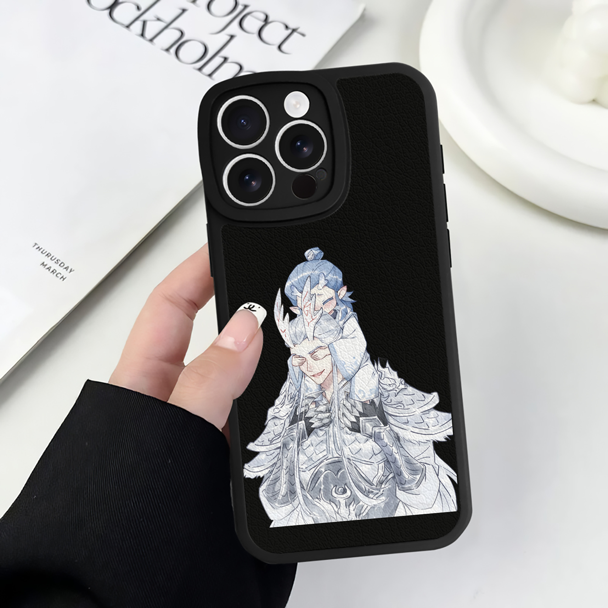 （画像用） Ne Zha 2 ナタ 魔童の大暴れ 【iPhone 16シリーズ対応】シリコンスマホケース（レザー調） 材質：シリコン